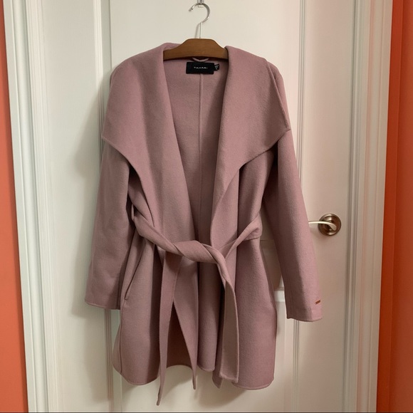 Tahari Wool Coat, power pink, XL - Picture 3 of 7